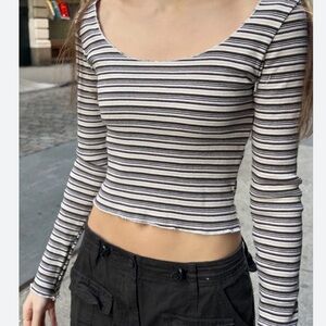 Brandy Melville McKenna Stripe Top - One Size